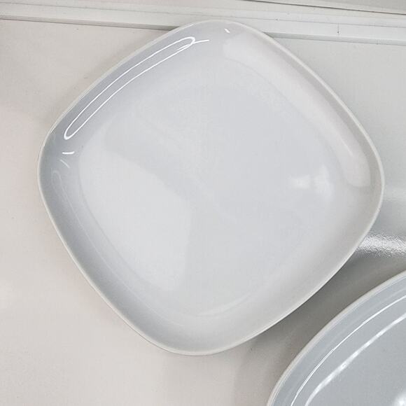 IKEA Set of 5 Square Plates Dessert Salad Bread # 21986 White 7” Minimalist - Picture 6 of 9